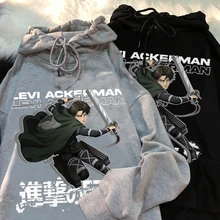 

Unisex Cute Mens Hoodie Shingeki No Kyojin Women's Pullover Hoodies Sweatshirt Kawaii Japanese Anime Streetwear Top Goth Clothes