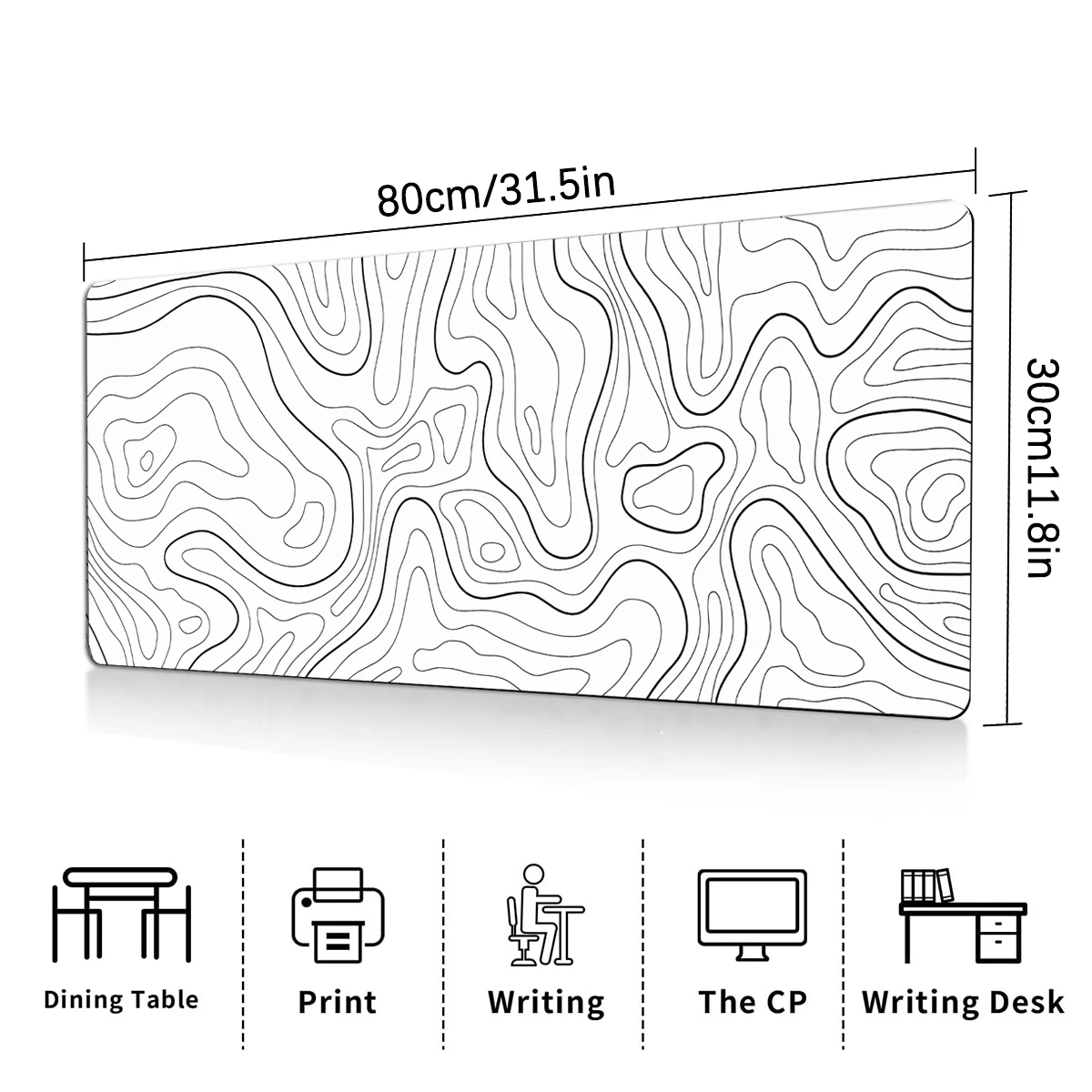 1PC Large Mouse Pad, Office Gaming Table Mat, Non-slip Rubber Base Washable Mouse Pad for Work, Gaming and Office Cute Mouse Pad 6