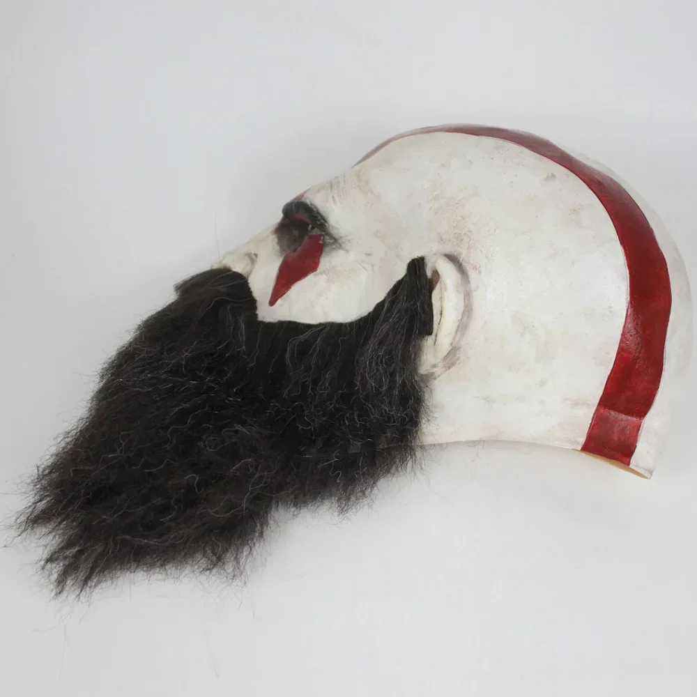 God of War Kratos Latex Mask Cosplay Prop