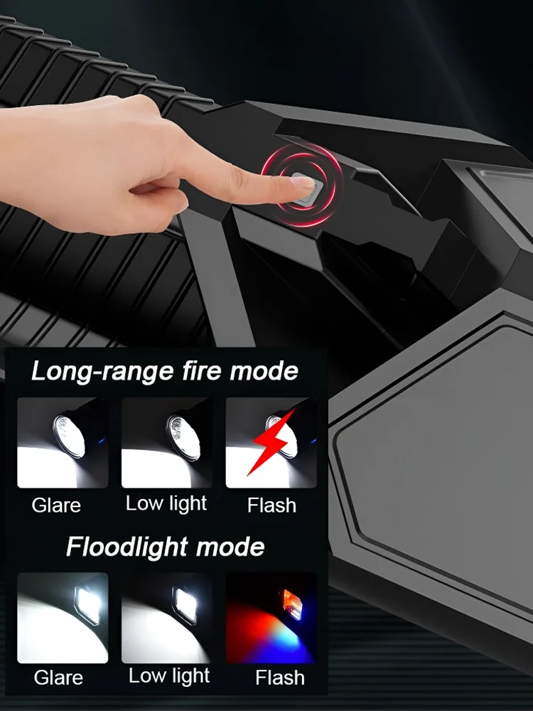 Extra Large Flashlight 22/27/38.5cm Outdoor Solar Rechargeable Searchlight Long Range Super Bright