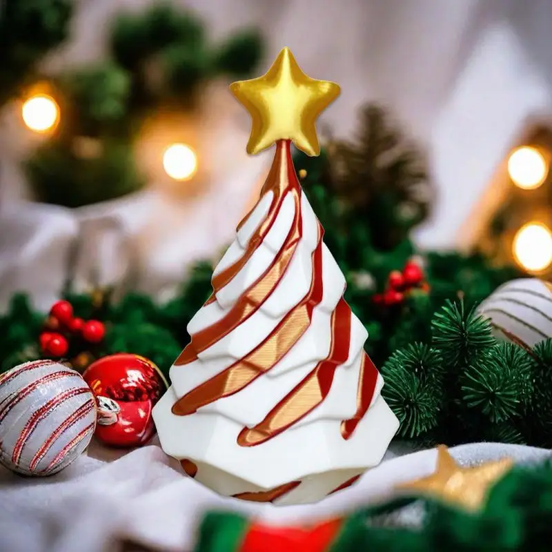 Impossible Cone 3D Printed Christmas Tree Toys Fidget Passthrough Sculpture Spiral Cone Desk Toy Funny Desktop Decoration For