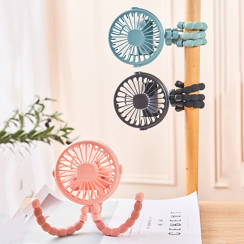 

Baby Stroller Fan Hand Held Rechargeable USB Bladeless Small Folding Fans Mini Ventilator Silent Table Outdoor Cooler Neck Fan