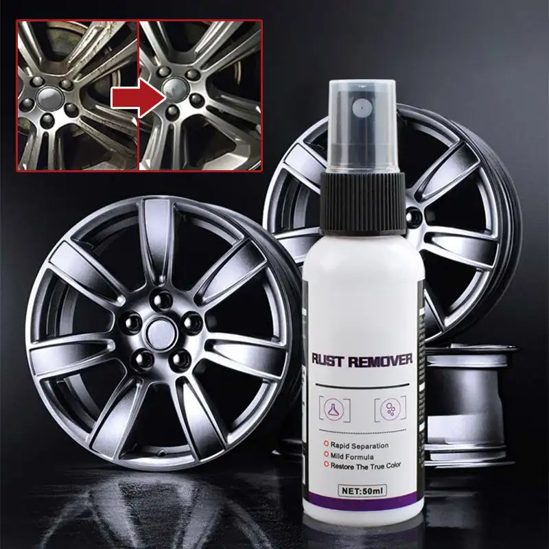 50ml Powerful Rust Remover for Car Paint Wheels Multi Purpose Rust Remover  Spray Metal Surface Chrome Super Rust Remover Cleaner