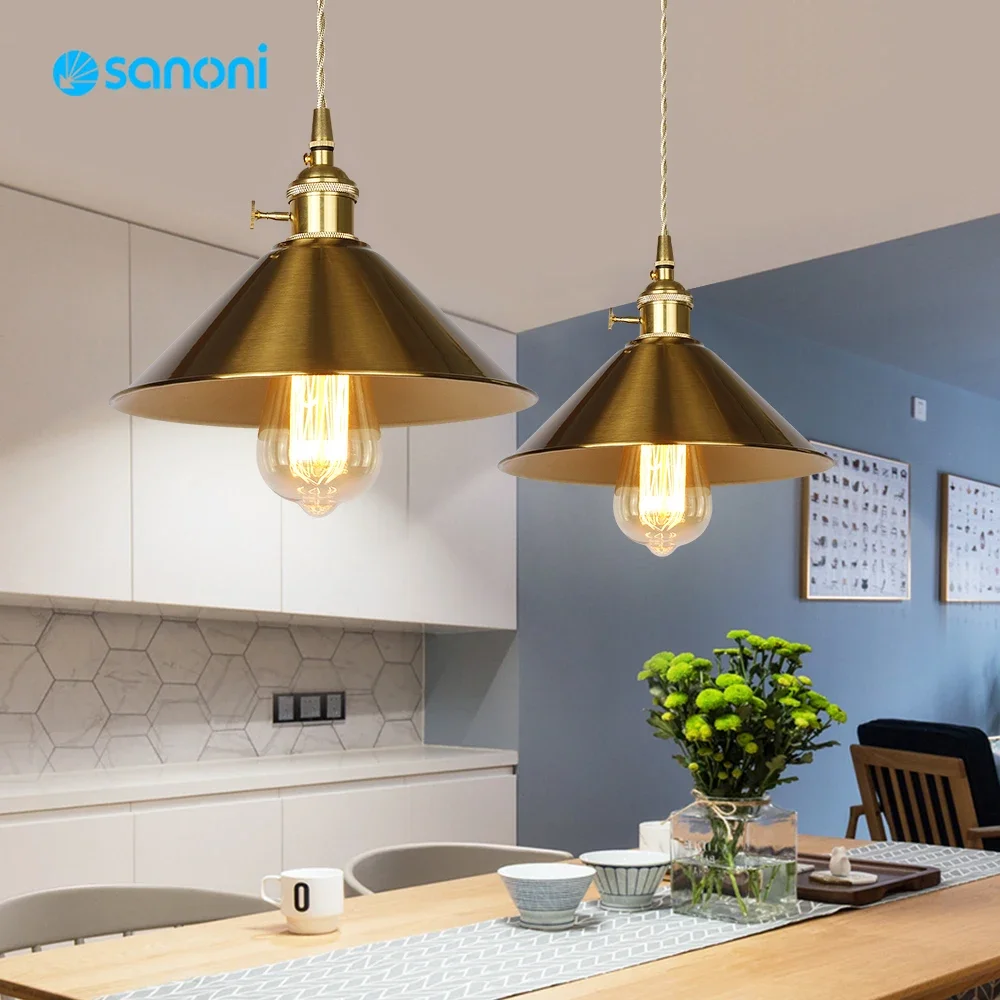 Loft Retro Vintage Pendant Light With E27 Base - Industrial Edison ...