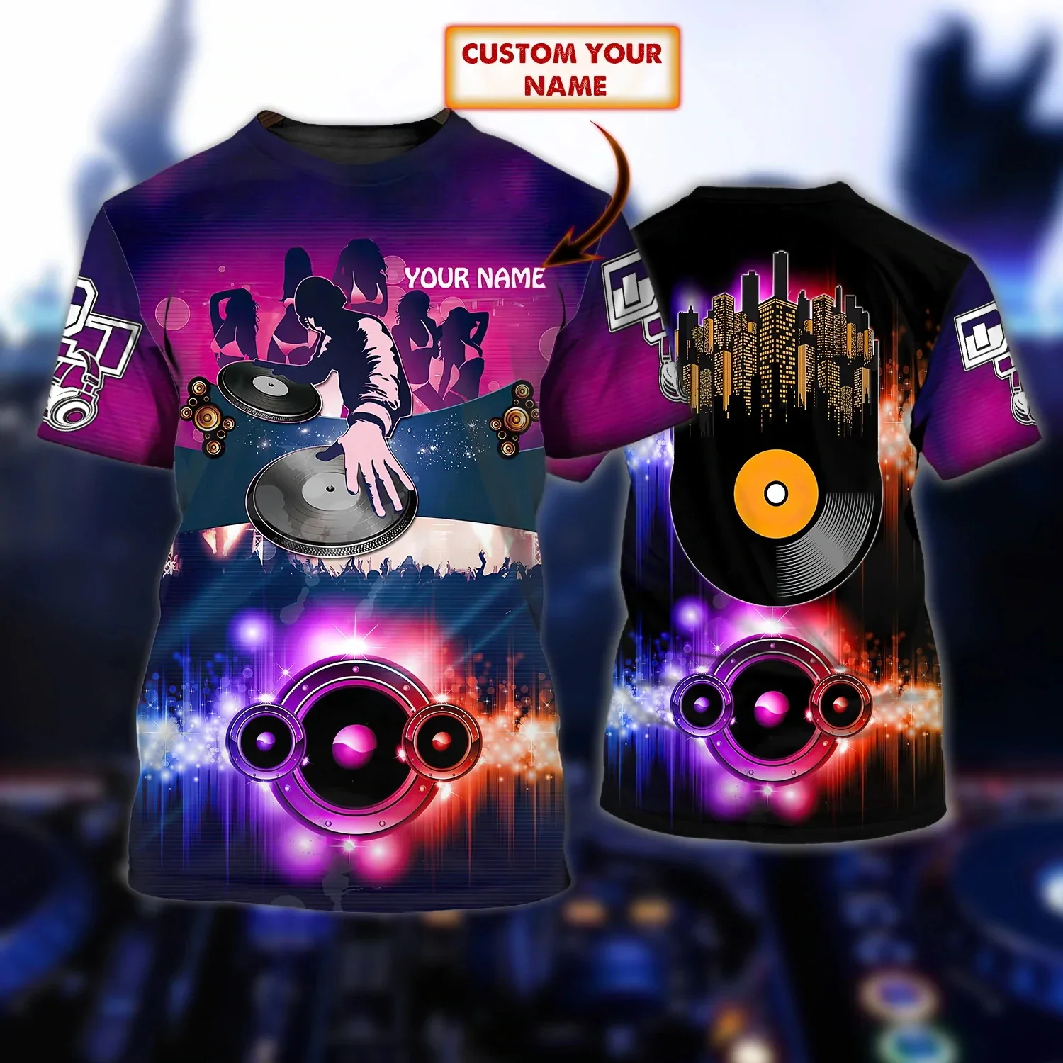 PLstar Cosmos Neue Sommer männer T-shirt DJ Personalisierte Name 3D Gedruckt t-shirt Unisex Hip Hop Tops Musik Festival Kleidung DW144 – Detail 11
