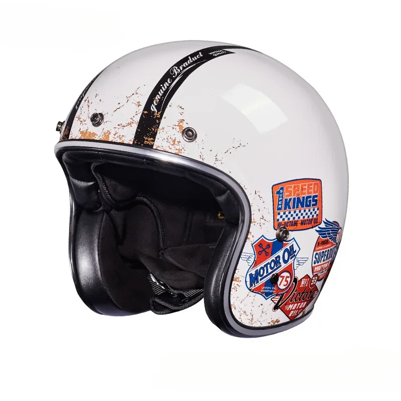 

Retro Motorcycle Helmet 3/4 Open Face ECE Approved Moto Helmet Capacete De Moto Casco Moto DOT Certification Four Seasons