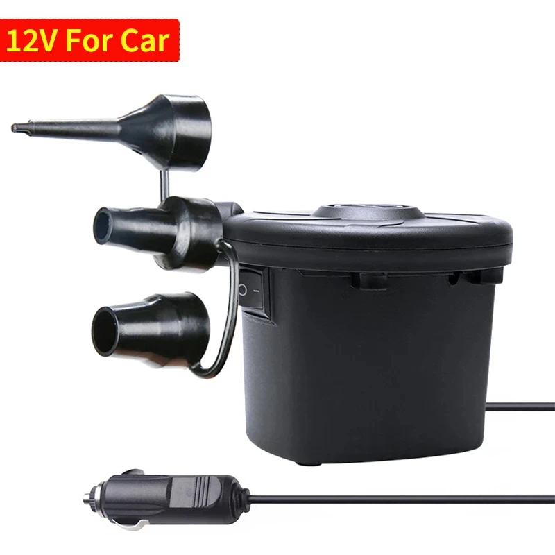 Electric Inflatable Pump 220V/12V Quick Air Filling Compressor With 3 Nozzles for Car Camping Life Buoy Boat Cushion air pump