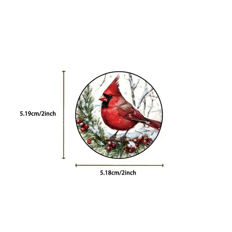 Bird Stickers Waterproof Cute Cartoon Red Birds Decals 56X Highly Adhesive Removable Wall Decor Art Stickers For Scrapbooking