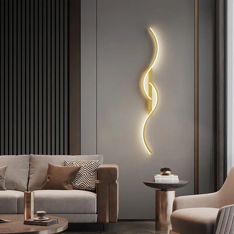 Modern LED Wall Lamp Minimalist Led 13W-18W Light Bedroom Bedside Long Strip Wall Sconces Living Room Home Indoor Lighting