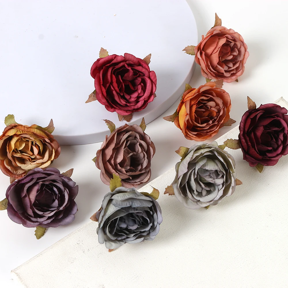 5/10pcs Pfingstrose künstliche Blumen Köpfe 5cm gefälschte Blumen für Wohnkultur Ehe Hochzeit Dekorationen DIY Handwerk Kranz Zubehör – Detail 9