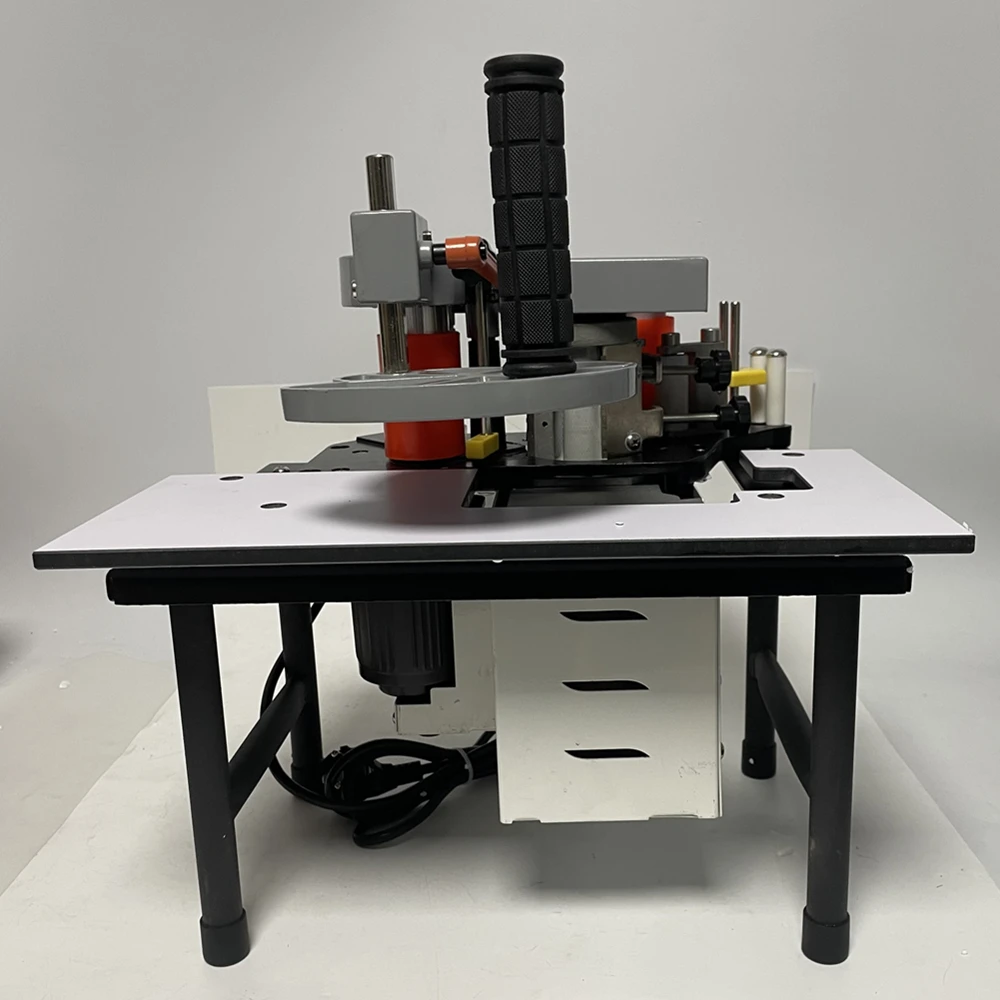 Portable Woodworking Edge Banding Machine Small Wood Straight Curve Edge Bander Equipment 220V 1200W Double Side Gluing For PVC,edge banding machine