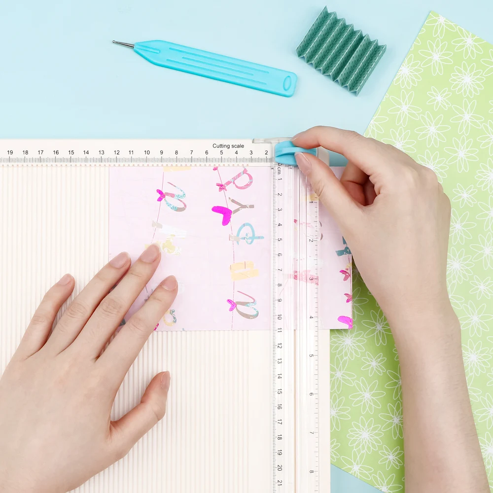 꼭 필요한 트림 및 스코어 보드 미끄럼 방지 패드 Diy Scrapbooking 사진 앨범 장식 용 종이 트리머 종이 카드 커터 보드