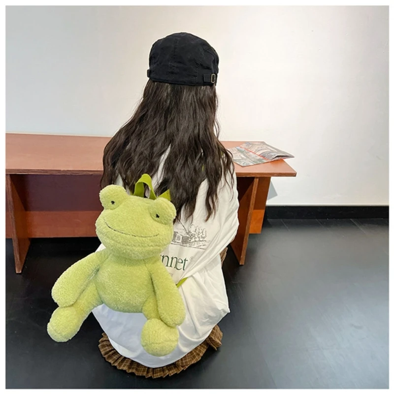 Animal Backpack Shaped Backpack Bag with Adjustable Strap Plush Backpack Cartoon Preschooler Book Bag 2