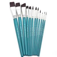 12pcs Professional Face Painting Brush Set, with Premium Nylon Bristles for Stage Makeup, Petal, Dome Tips, Embossing & Linework 1