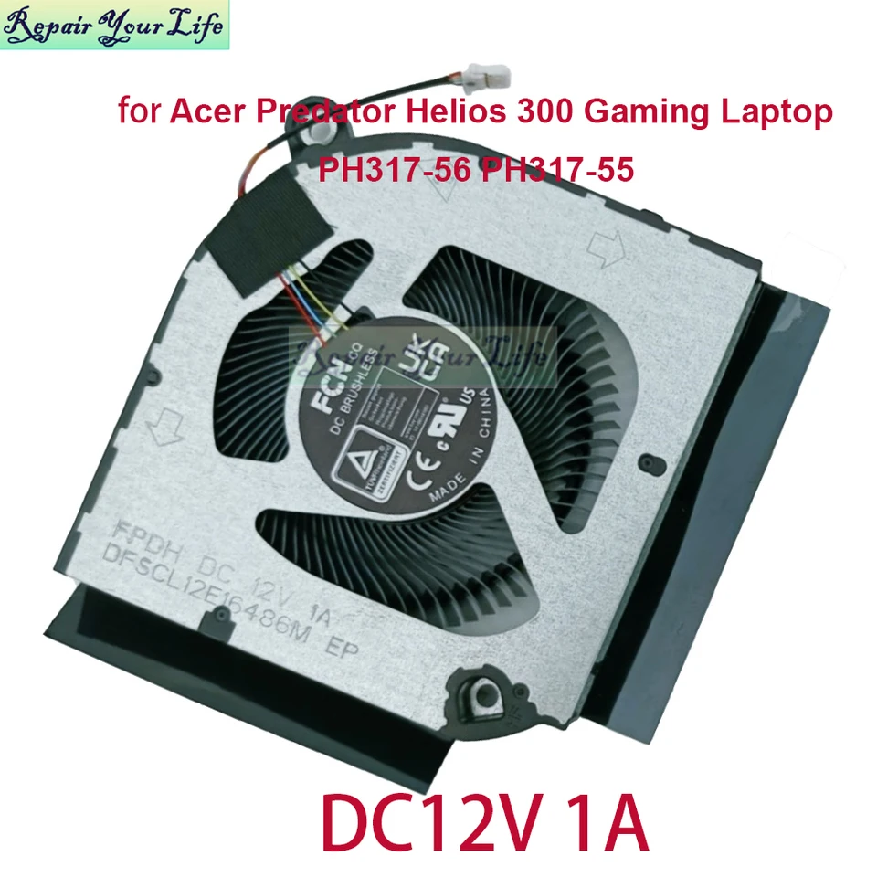 汎用 ラップトップCPU冷却ファン に適合する For ACER For Predator PH717-71 ブラック 汎用 ラップトップCPU冷却ファン に適合する For ASUS N54L ブラック