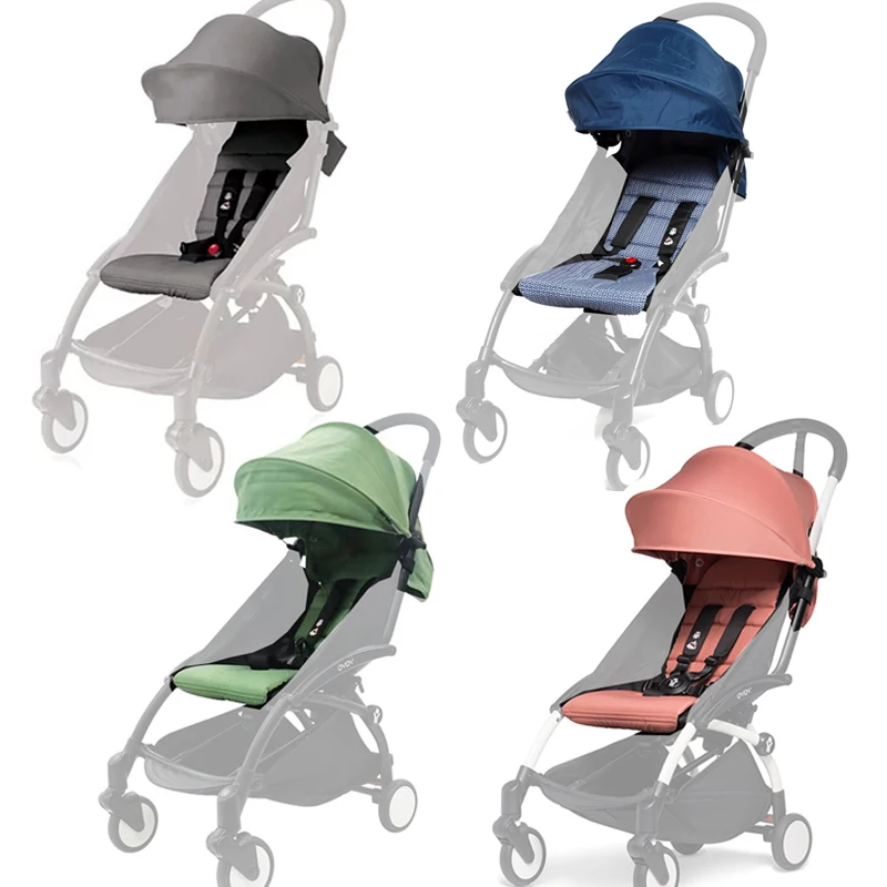 Baby Stroller Accessories 6+ Hood&Mattress For YOYO2/YOYO+ Canopy Cover Cushion Thicken Fabric Replacement Sunshade 1:1 Material
