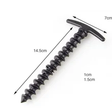  1/4/8Pcs Nylon Plastic Screw Spiral Tent Peg Stakes Nail Outdoor Hiking Camping Ground Support Nails Tent Canopy Fixing Supplies 
