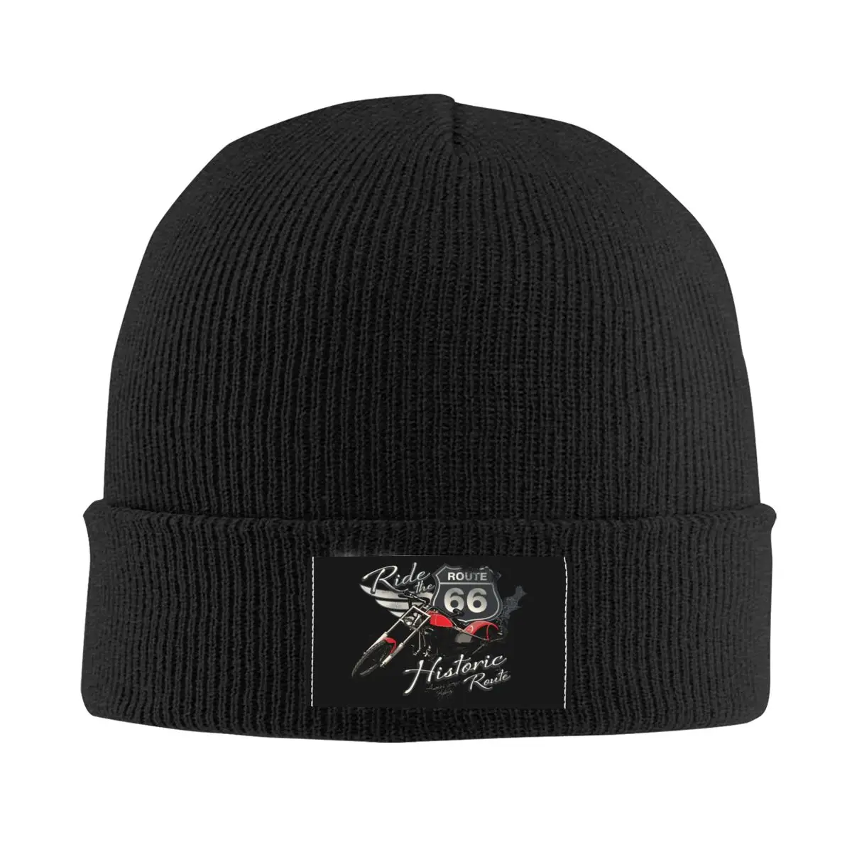 

Travel Motorcycle Ride The Historic Route 66 Hat Autumn Winter Beanies Warm Retro Oldschool Caps Men Women Acrylic Knitted Hat
