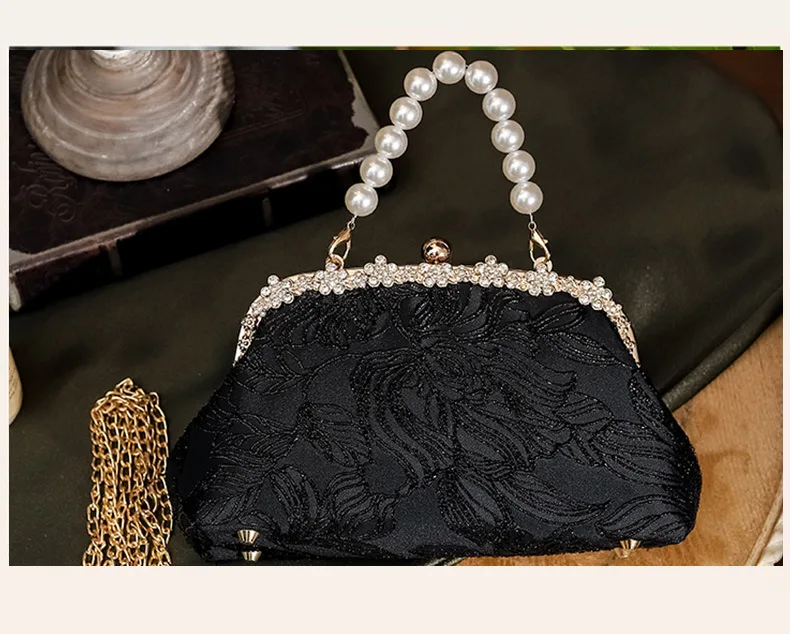 Pochette Donna Con Frange - Borsa Da Sera Elegante Con Catena Rimovibile - Foto 6