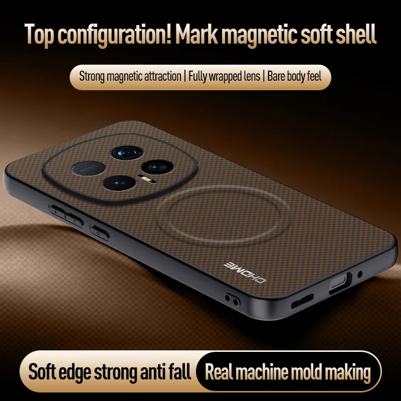 Enhanced Protective Back Cover with Soft Edge & Magnetic Design - Textured Finish