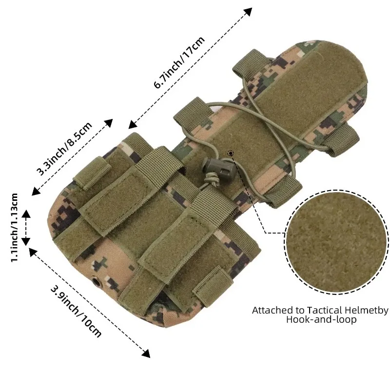 Custodia per batteria Casco tattico MK1 Custodia per contrappeso Casco NVG Batteria per bilanciamento Borsa per pesi Accessori per caschi - immagine 4