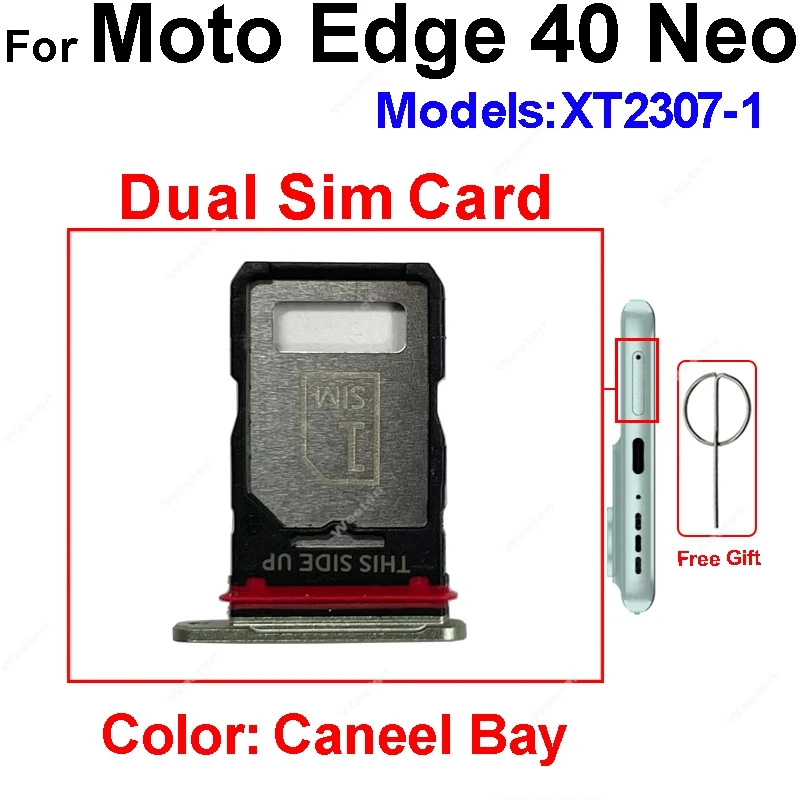 Motorola MOTO Edge 40 Edge 40 Neo Edge 40 Pro XT2303-2 XT2307-1 Sim 카드 슬롯 리더 어댑터 부품 용 SIM 카드 트레이 홀더