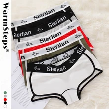  WarmSteps Fashion Letter Underwear Boyshorts Women's Boxer Shorts Soft Cotton Intiamte Lingerie Sexy Sports Boyshort Intimate 