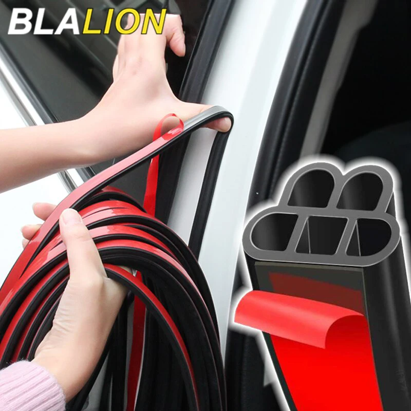BLALIONRubberCarDoorSealStripDoubleLayerSealingProtectorAuto