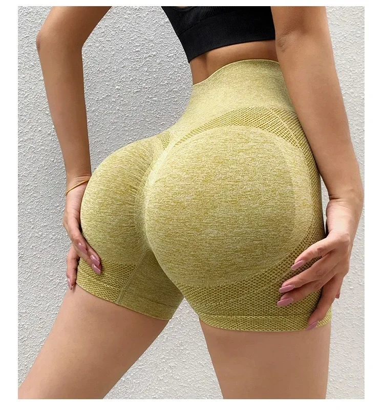 

2023 New Honey Butt Shorts Women's High Waist Quick Dry Seamless Tight Hip Three-Point Fitness Sports Yoga Shorts SexyGirl