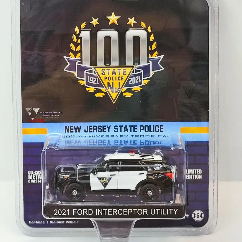 

Nicce 1:64 2021 Ford Detective Interception Police Car 100th Anniversary Edition Diecast Alloy Model Car Toys for Collection
