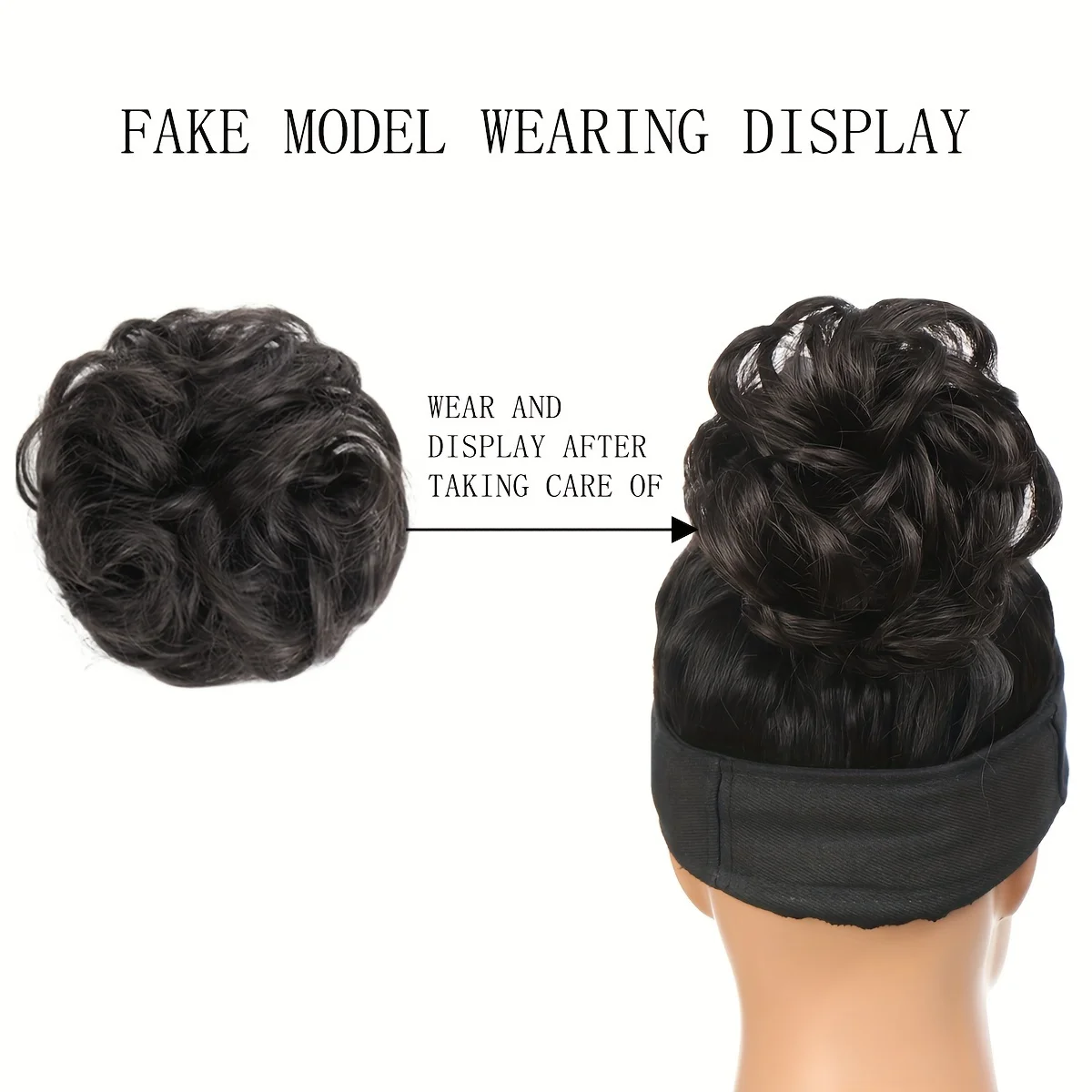 Claw Clip In Bun Hair Extension Wig Tousled Updo Hairpiece For Women Curly Scrunchies Synthetic Chignon Hair Accessories