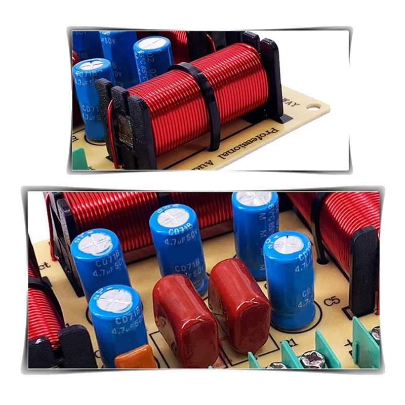 4 Way Speaker Bass Frequency Divider Home Theater Hifi Stereo Circuit Stereo Audio Crossover Filters 2PCS, speaker repair parts