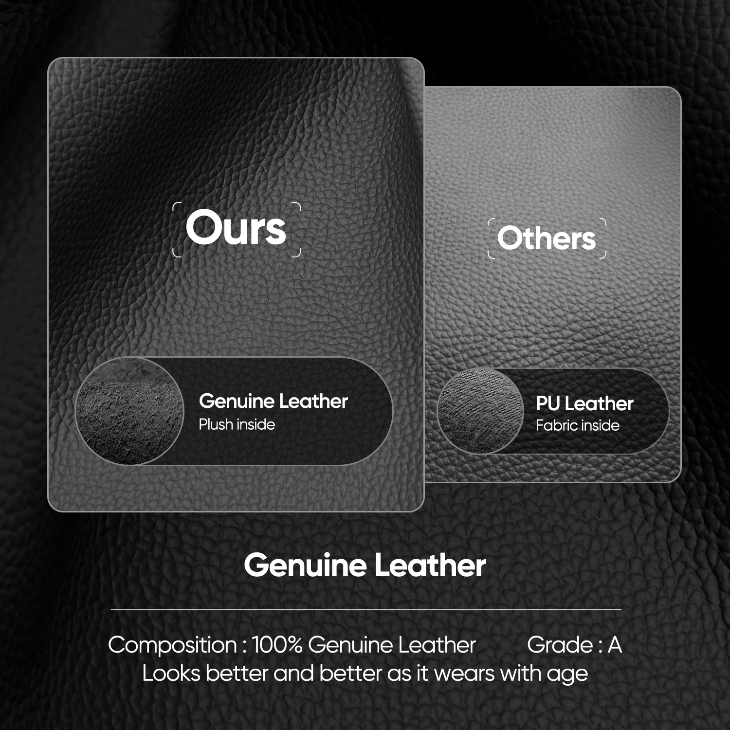 Modern Soft Pad Office Chair Genuine Leather Executive Desk with Lumbar Support Ergonomic Computer Chair with Aluminum Arms 5