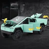 Alloy Model Car 1:24 Diecast Miniature Metal Pickup Vehicle Chidlren Birthday Collected Gift Van Truck Cybertruck Boys Toy 3