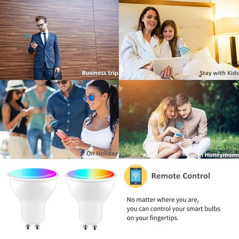 Description Picture 4 of itemTuya Smart Bulb Zigbee GU10 Spotlight RGB+CW Dimmable Smart LED Light Bulb Smart Home Support Alexa Google Home Yandex Alice
