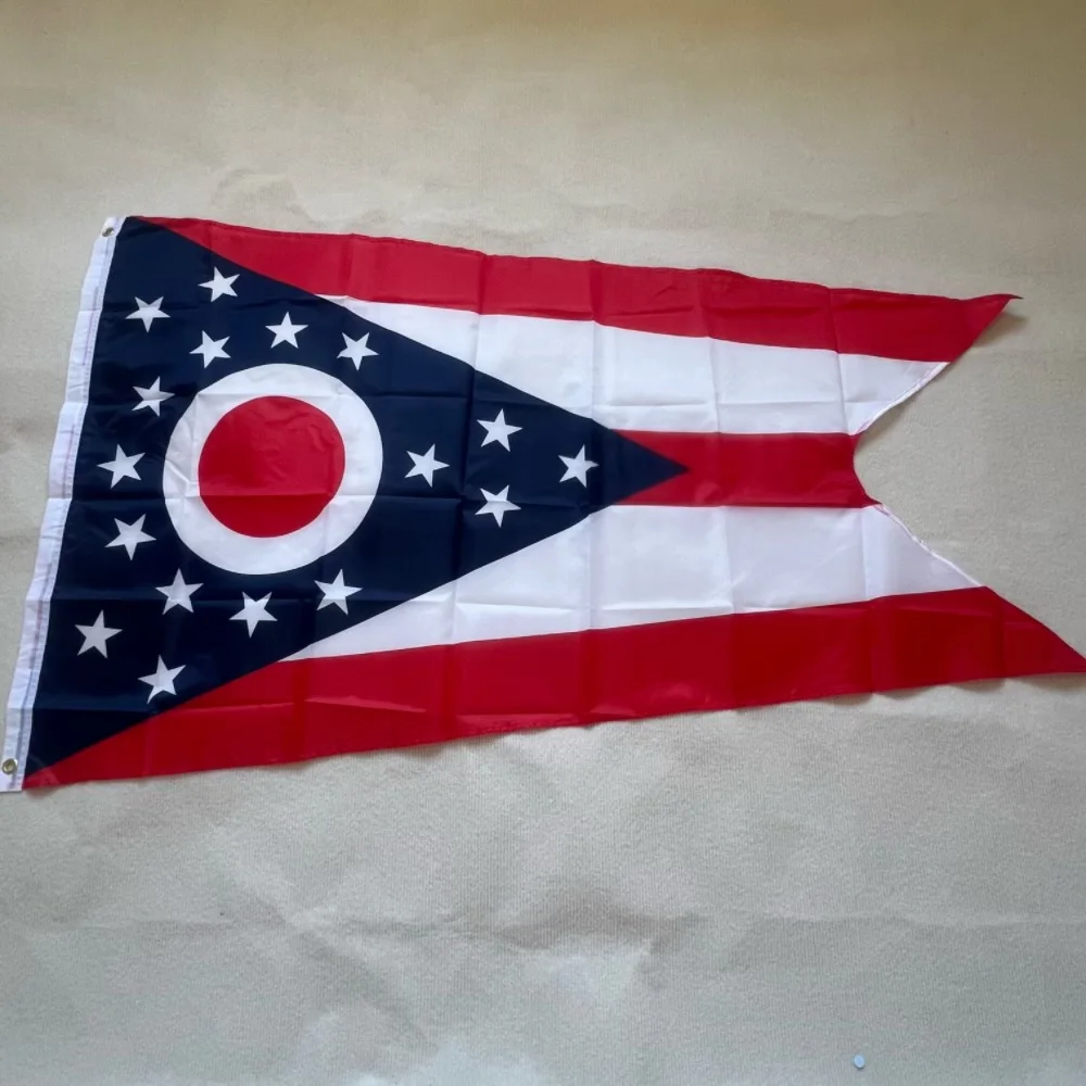 

Ohio Flag 90X150cm high quality polyester hanging indoor and outdoor banners decorated flags