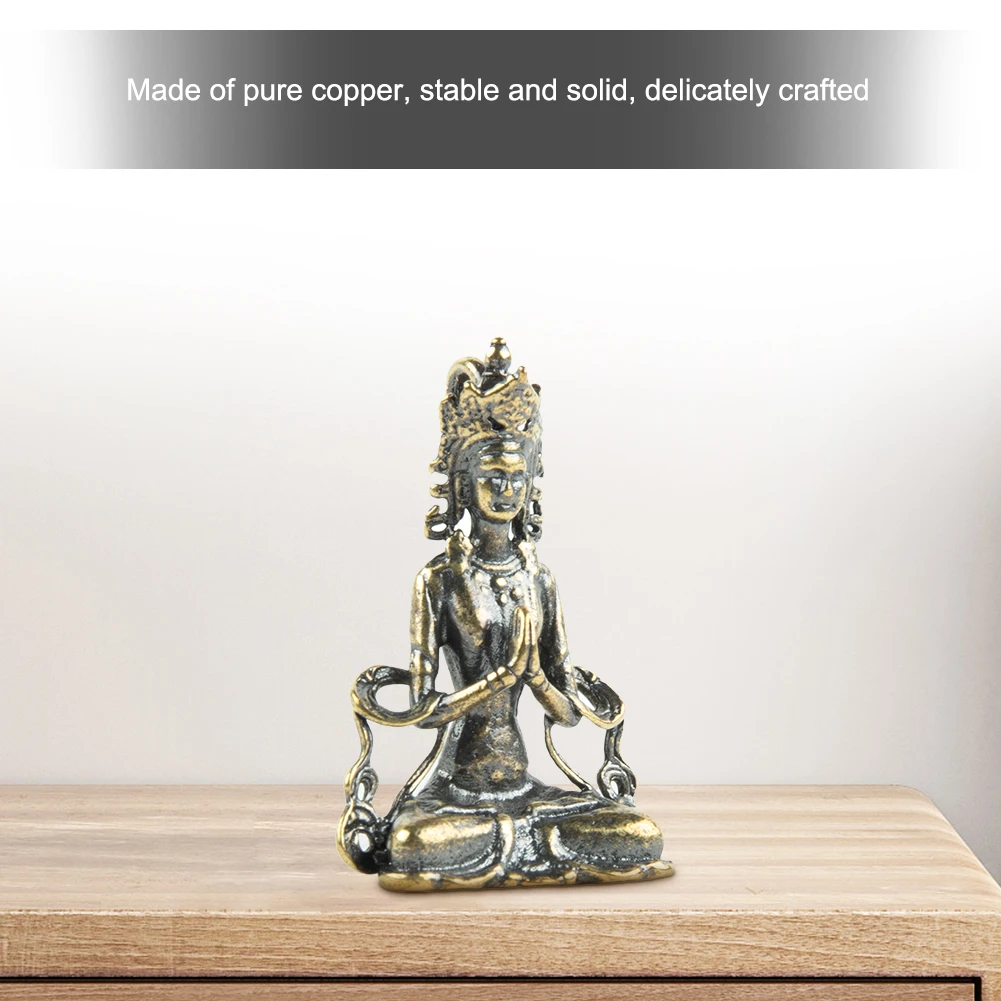 

Household Buddha ornament Living room Office Vivid Craft Miniature Copper Decoration Desk Figurines Convenient