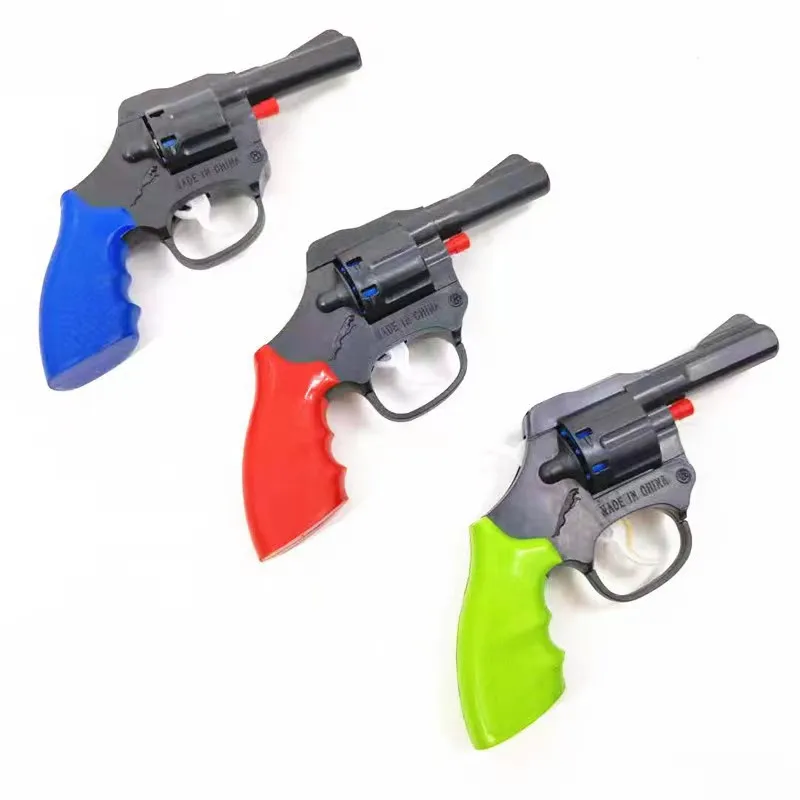 Revolver-Pistola de juguete para niños, Mini pistola Pop sin empotrar, tapa de inercia, pistola falsa para adultos, colección, regalo de cumpleaños