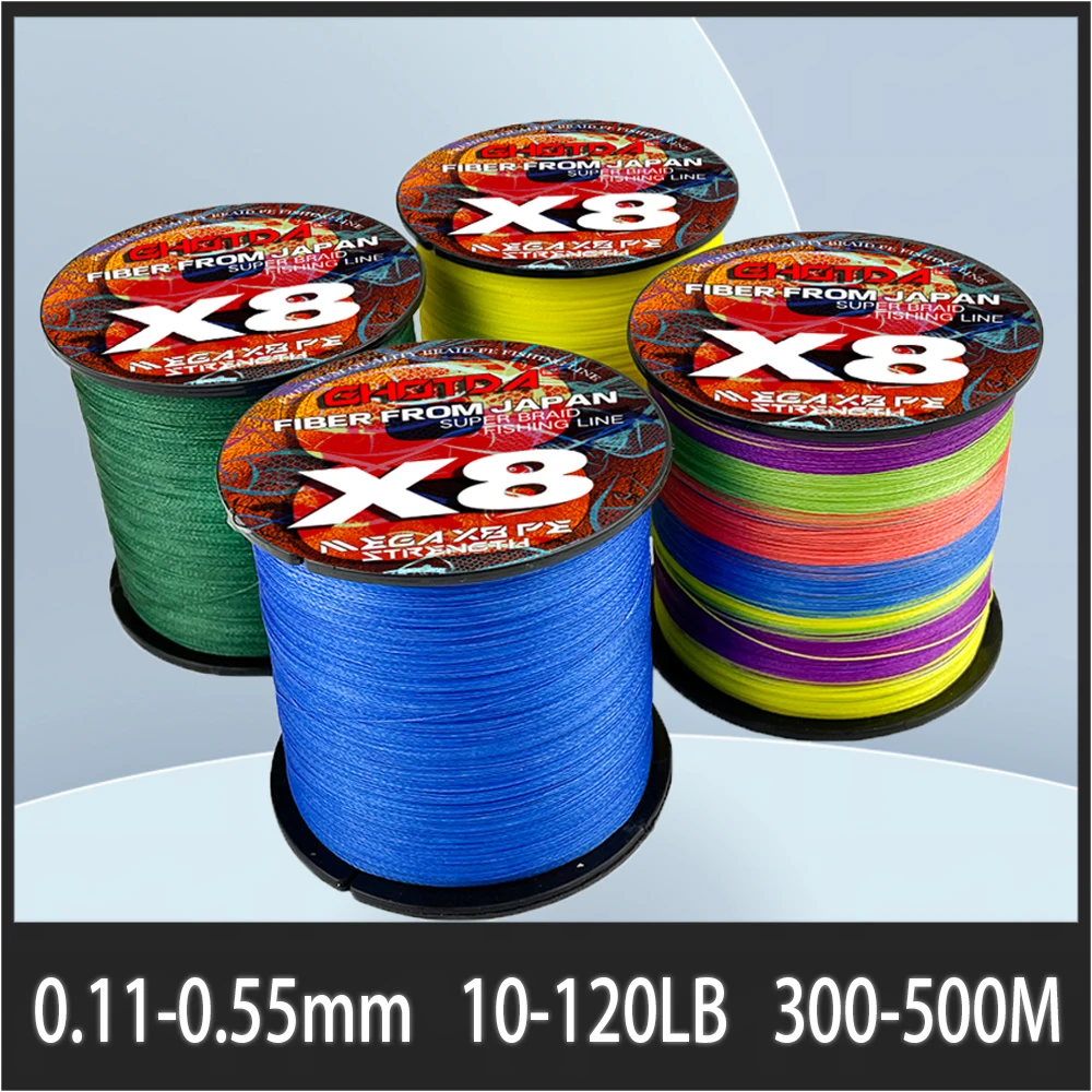 Filo Da Pesca Fili Intrecciati Super Pe 4/8/12 Fili 500M 300M Aggiornamento Forte Multifilamento Cavo Da Pesca In Acqua Di Mare 10-120Lbs