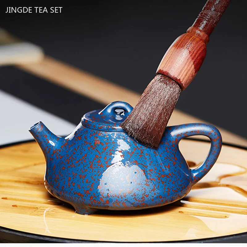 160ml Master Handmade Stone Scoop Teapot Chinese Yixing Purple Clay Tea Pot Custom Beauty Tea Infuser Zisha Tea Accessories