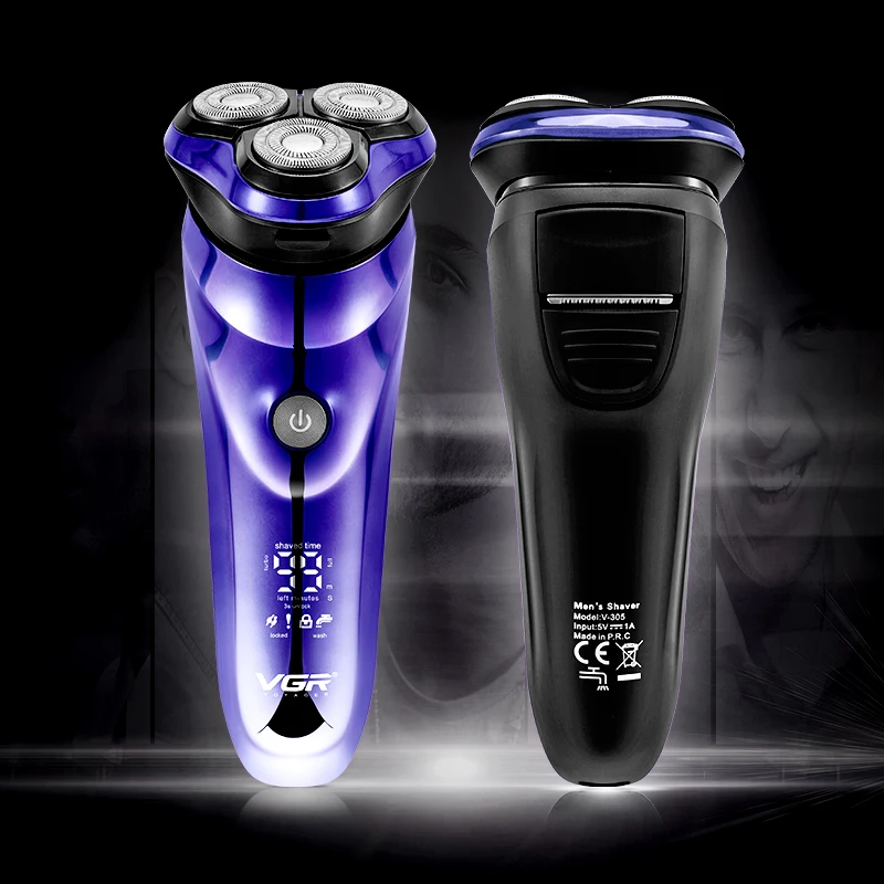 Electric Shaver Men USB Rechargeable Beard Shaver Electric Razor Floating Barber Hair Trimmer Face Care Shaving Machine Men's