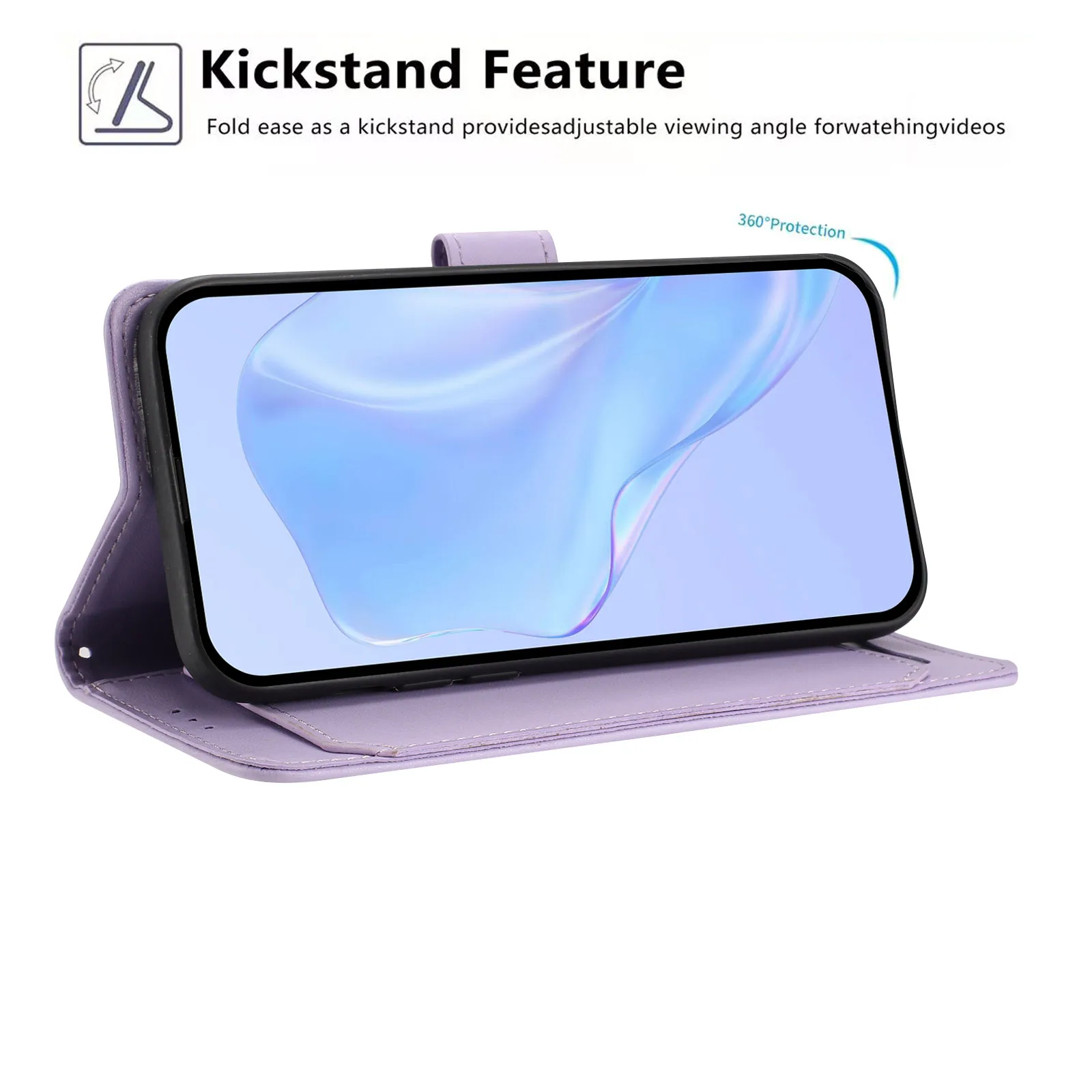Leather Flip Phone Case with Card Holder