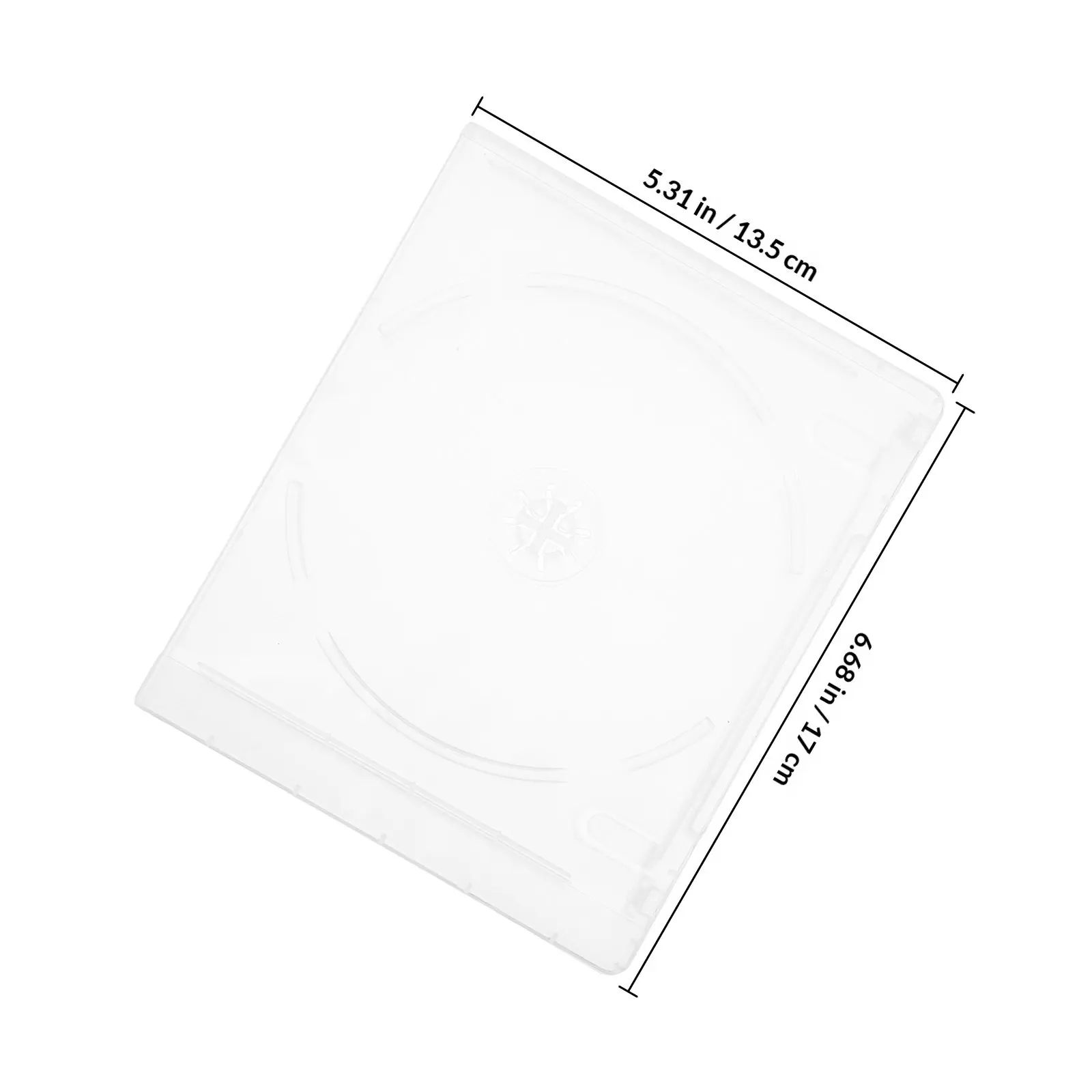 8Pcs 투명 플라스틱 Cd 보관 상자 더블 디스크 케이스 사각형 외부 슬리브 빈 표준 Cd 홀더 디스크 주최자 Dvd 보호