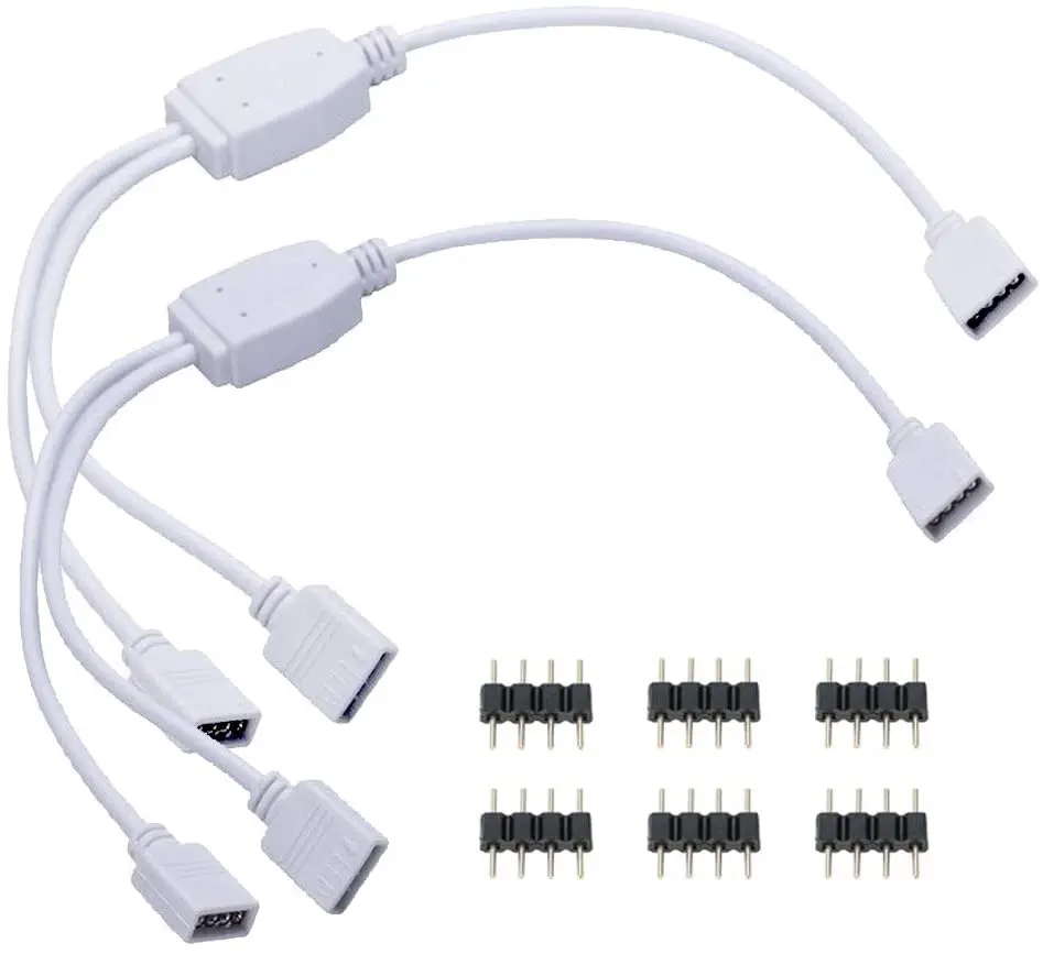 30cm 50cm 100cm 150cm 200cm 250cm 300cm 500cm 4 Pin 3528 5050 RGB LED Strip Connector Wire Extension Cable Female Extend Cord led strip cable splitter connectors cable