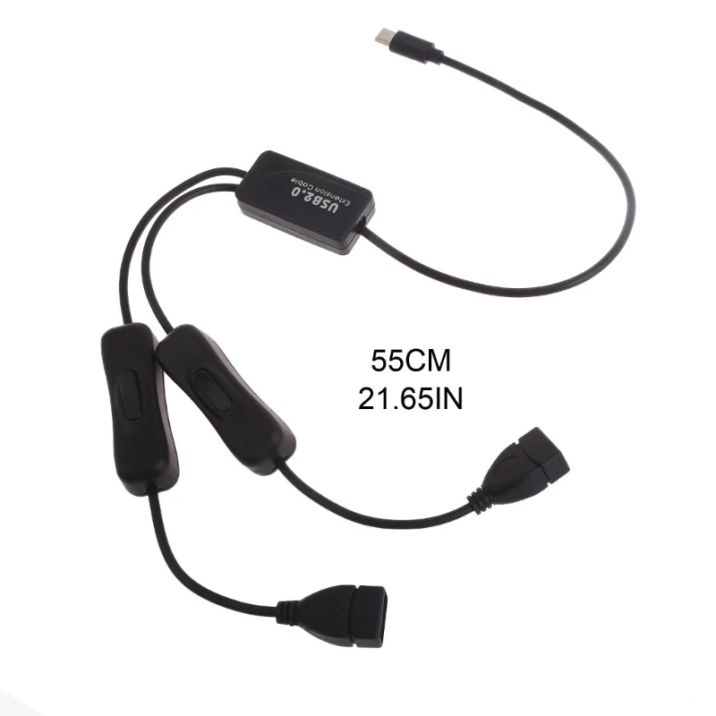 USB 3.1 Type-C OTG HUB Cable 2 in 1 USB C 3.1 Male to Female Plug Cable Hub Type-C to Double 2.0 converter cable