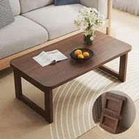 Folding Coffee Table,Foldable Floor Table Low Table,Solid Wood Tea Table,Tatami Table Collapsible Coffee Table for Sitting On Th 1