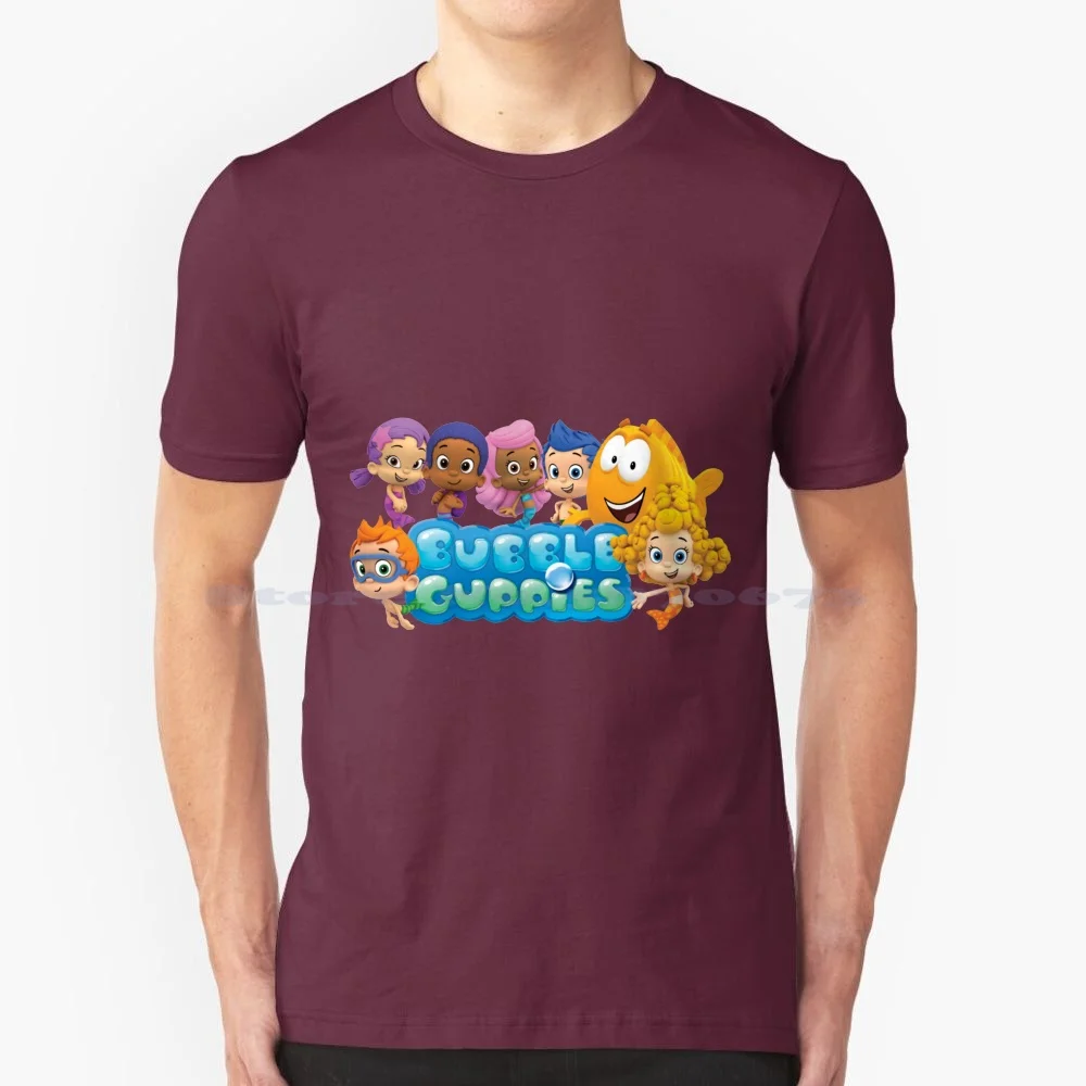 Bubble Guppies T Shirt 100% Cotone Tee Bubble Guppies Nick Jr School Of Fish