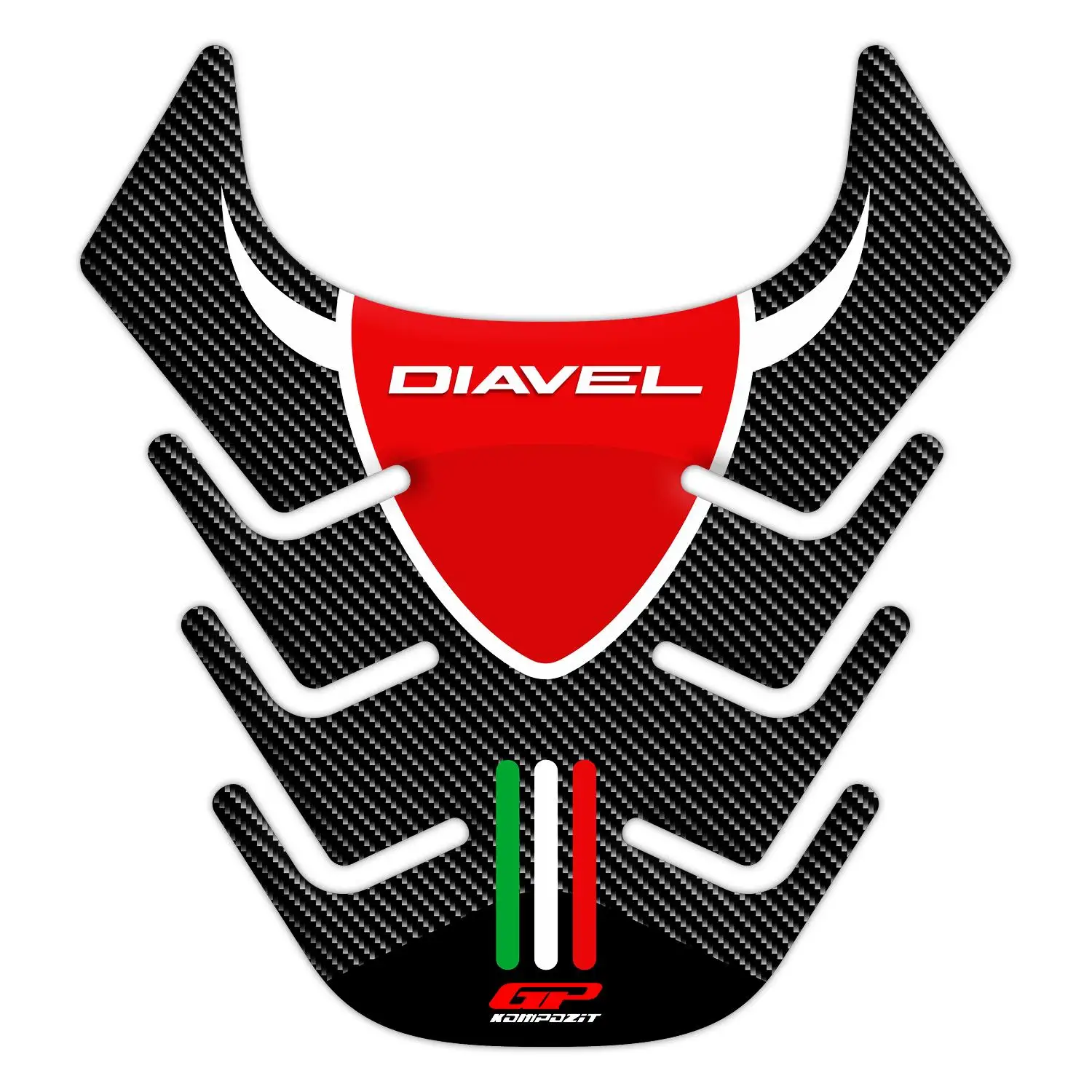 

GP Composite for Diavel 2011-2017 Compatible Carbon Tank Pad Strip Sticker