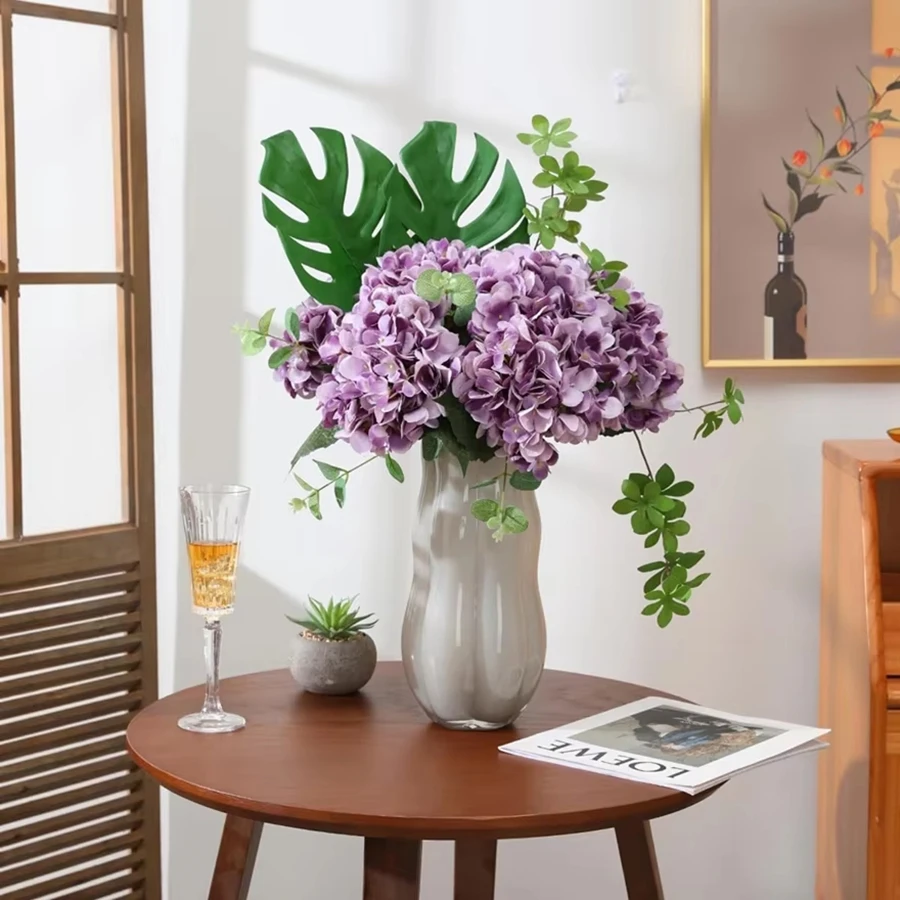 Artificial flowers silk hydrangea 1/3pcs wedding decoration bridal accessories home DIY bouquet