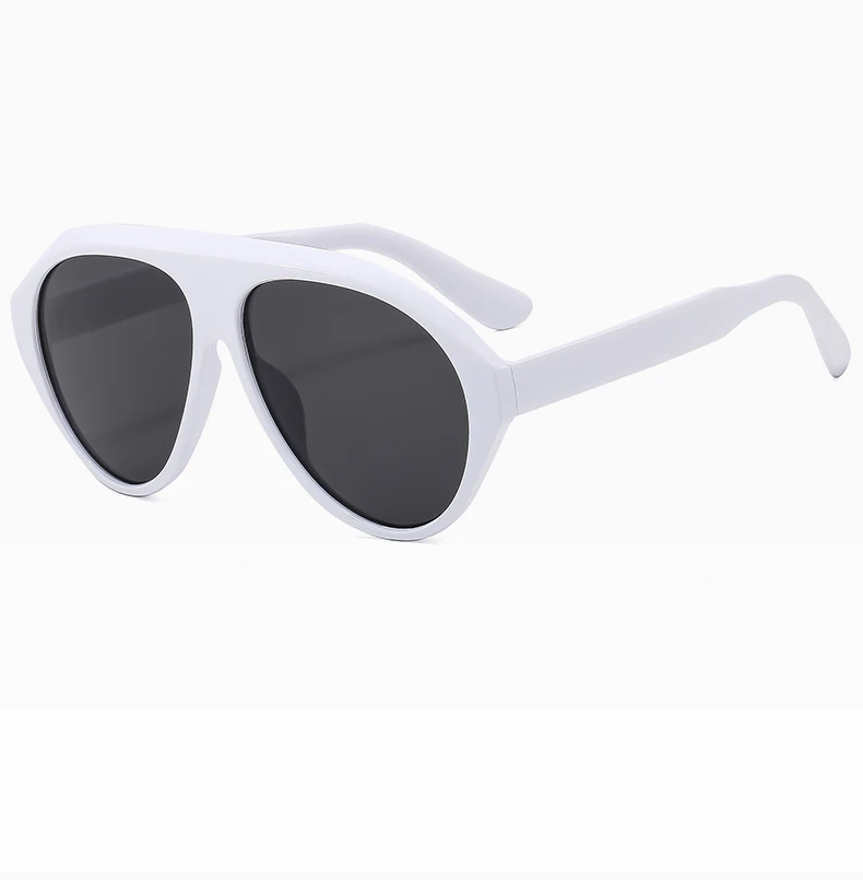 Vintage Übergroße Flache Top Oval Sonnenbrille Frauen Marke Designer Beliebte Sonnenbrille Punk Outdoor Fahren Brillen UV400 – Detail 15